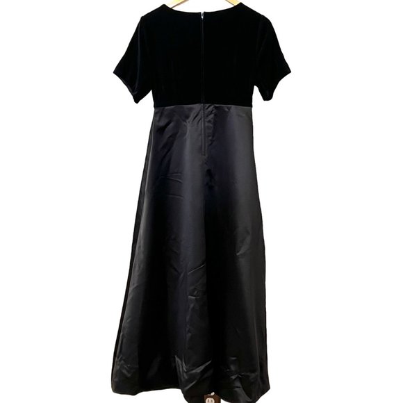 Vintage Y2K PRAISE HYMN Women's Formal Maxi Dress Short Sleeve Black Size XS - Picture 2 of 7
